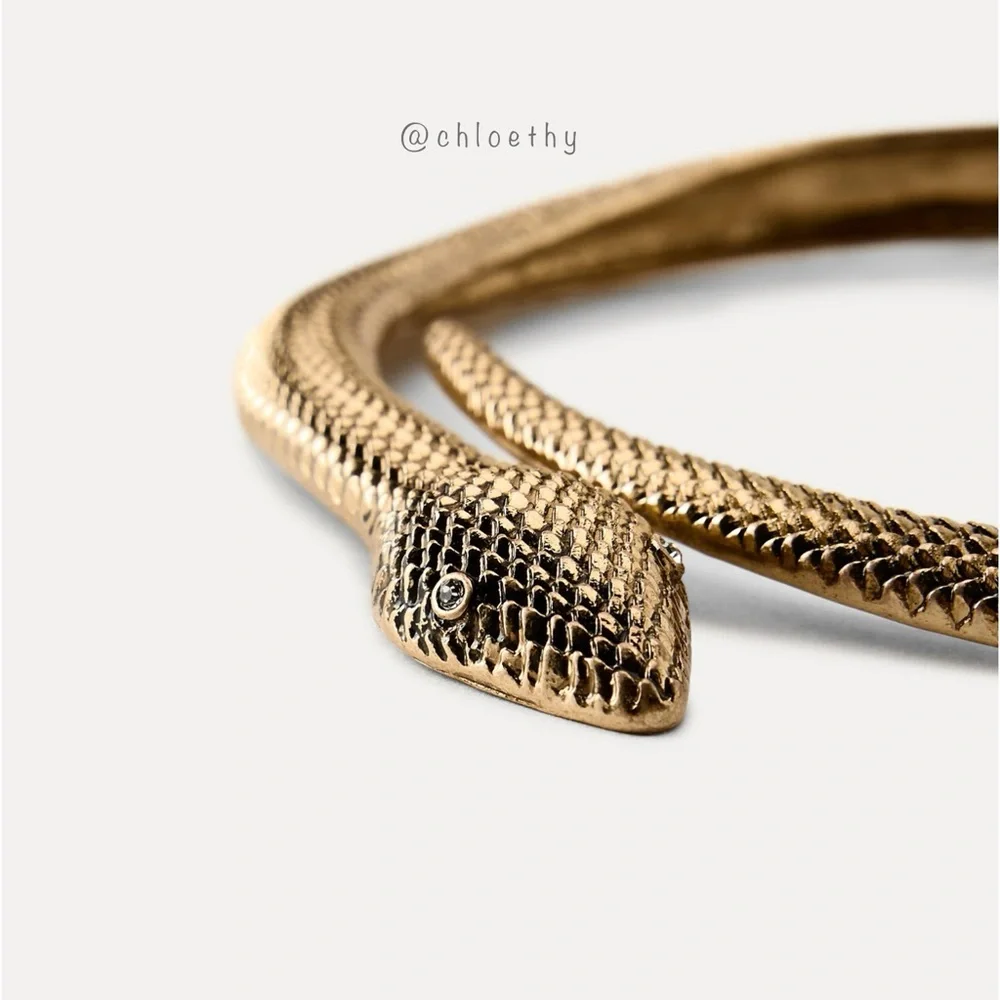 Zara SNAKE CHOKER NECKLACE_3